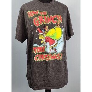 Dr Seuss How The Grinch Stole Christmas T-shirt Large Front Graphic Holiday